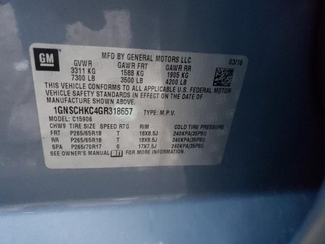 2016 CHEVROLET SUBURBAN C 1GNSCHKC4GR318657