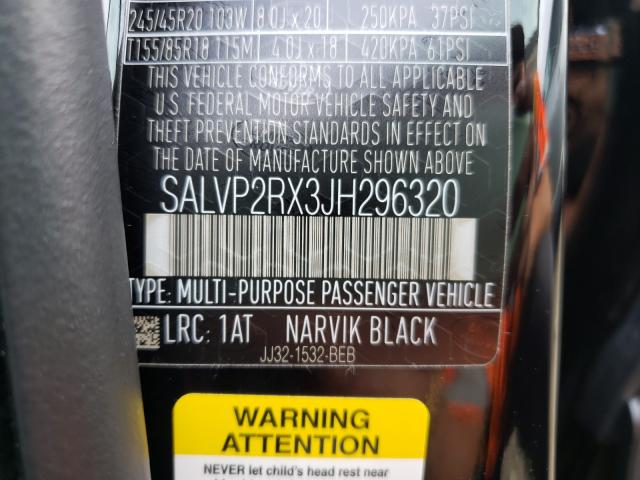 2018 LAND ROVER RANGE ROVE SALVP2RX3JH296320