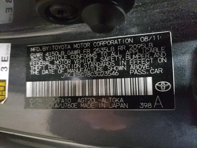 2012 TOYOTA SCION TC JTKJF5C78C3023546