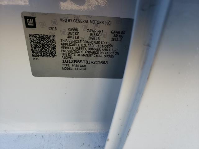 2018 CHEVROLET MALIBU 1G1ZB5ST8JF211668
