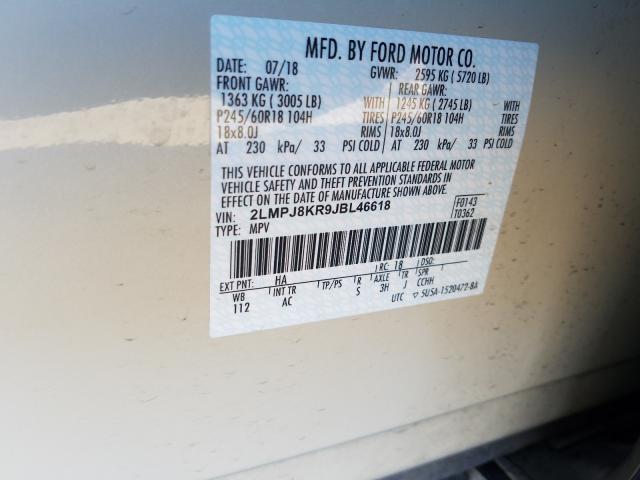 2018 LINCOLN MKX SELECT 2LMPJ8KR9JBL46618