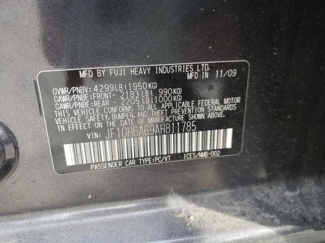 2010 SUBARU IMPREZA 2. JF1GH6A69AH811785