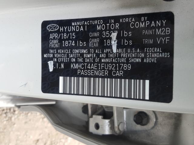 2015 HYUNDAI ACCENT GLS KMHCT4AE1FU921789
