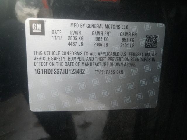 VIN 1G1RD6S57JU123482 2018 Chevrolet Volt, Premier no.10