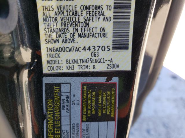 2010 NISSAN FRONTIER K 1N6AD0CW7AC443705