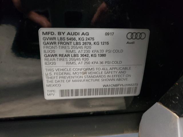 2018 AUDI Q5 PRESTIG WA1CNBFY5J2055373