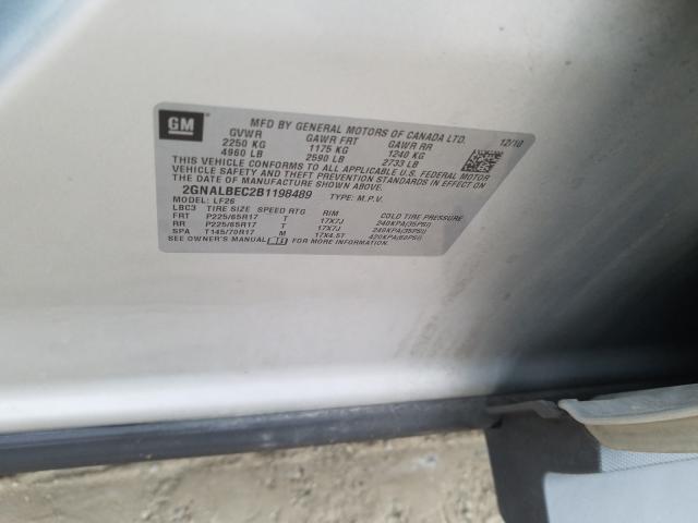 2011 CHEVROLET EQUINOX LS 2GNALBEC2B1198489