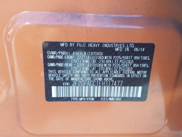 2014 SUBARU XV CROSSTR JF2GPACC1EH317477