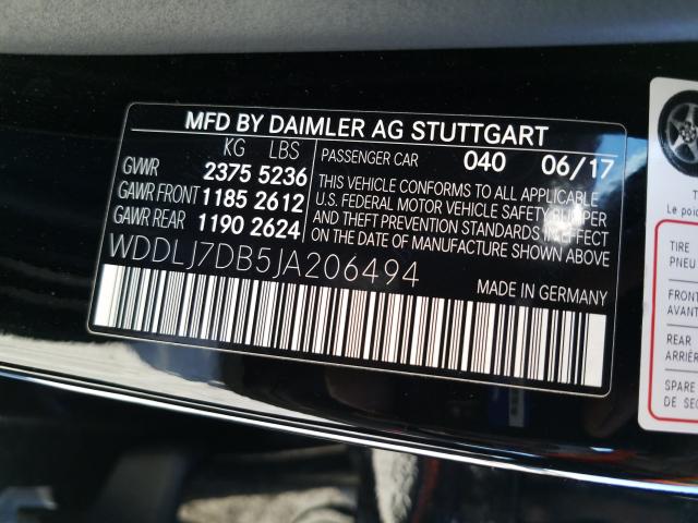 2018 MERCEDES-BENZ CLS 550 WDDLJ7DB5JA206494