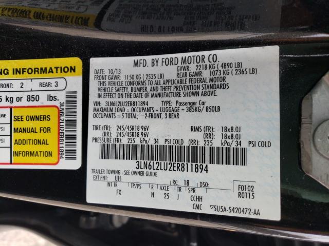 2014 LINCOLN MKZ HYBRID 3LN6L2LU2ER811894