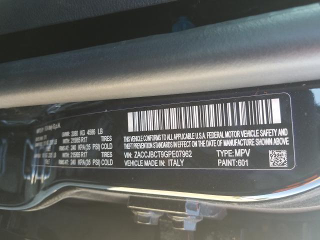 2016 JEEP RENEGADE T ZACCJBCT9GPE07962