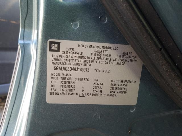 2010 BUICK ENCLAVE CX 5GALVCED4AJ145972