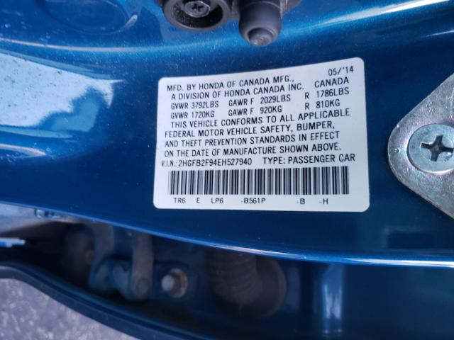 2014 HONDA CIVIC EXL 2HGFB2F94EH527940