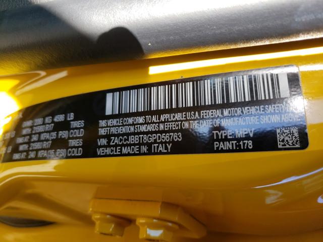 2016 JEEP RENEGADE L ZACCJBBT8GPD56763