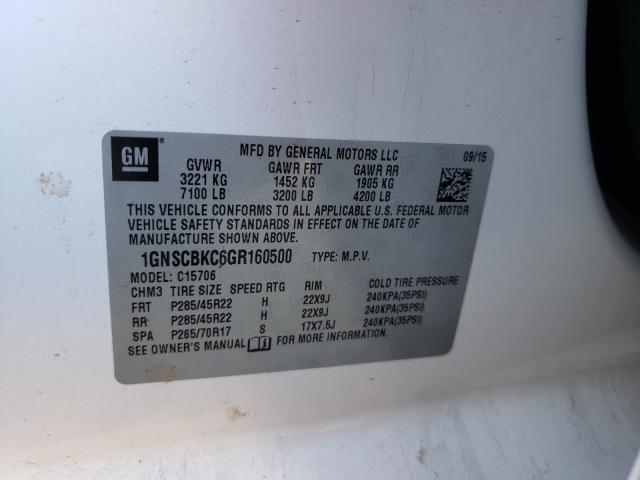 2016 CHEVROLET TAHOE C150 1GNSCBKC6GR160500