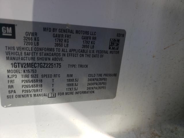 2016 GMC SIERRA K15 1GTV2MEC7GZ225175