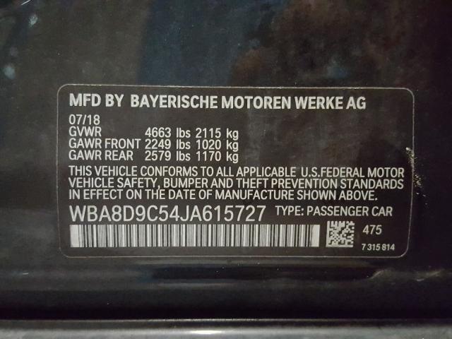 2018 BMW 330 XI WBA8D9C54JA615727