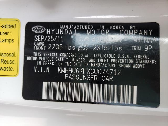 2012 HYUNDAI GENESIS CO KMHHU6KHXCU074712