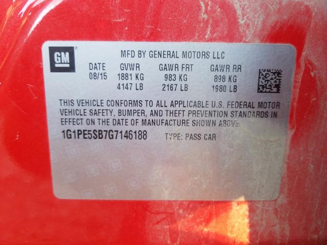 2016 CHEVROLET CRUZE LIMI 1G1PE5SB7G7146188