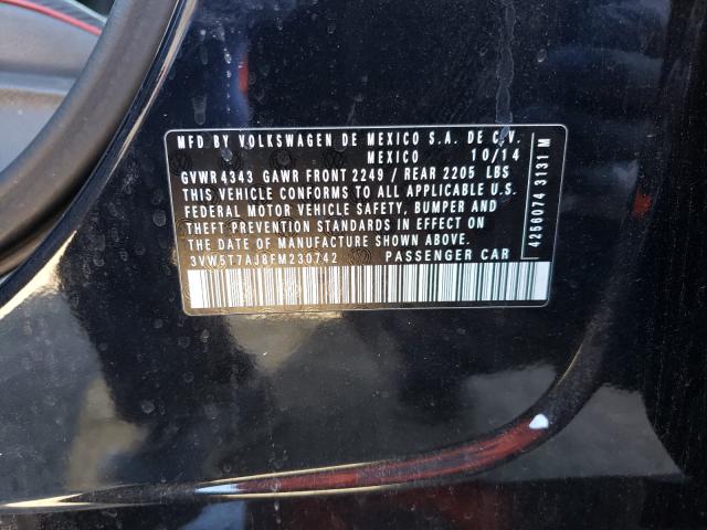 2015 VOLKSWAGEN JETTA GLI 3VW5T7AJ8FM230742