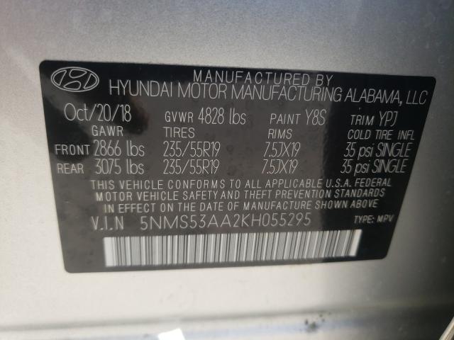 2019 HYUNDAI SANTA FE L 5NMS53AA2KH055295