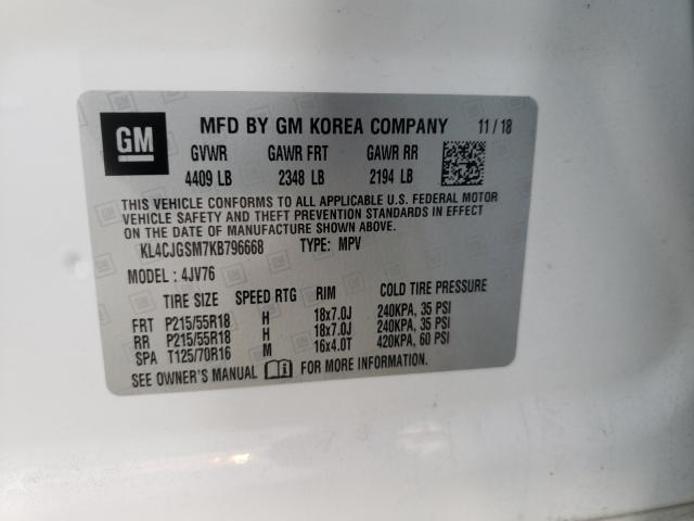 2019 BUICK ENCORE ESS KL4CJGSM7KB796668