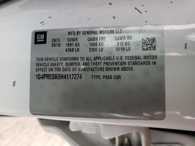 2017 BUICK VERANO SPO 1G4PR5SK6H4117274