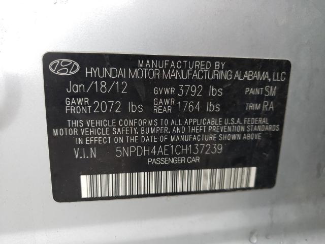 2012 HYUNDAI ELANTRA GL 5NPDH4AE1CH137239
