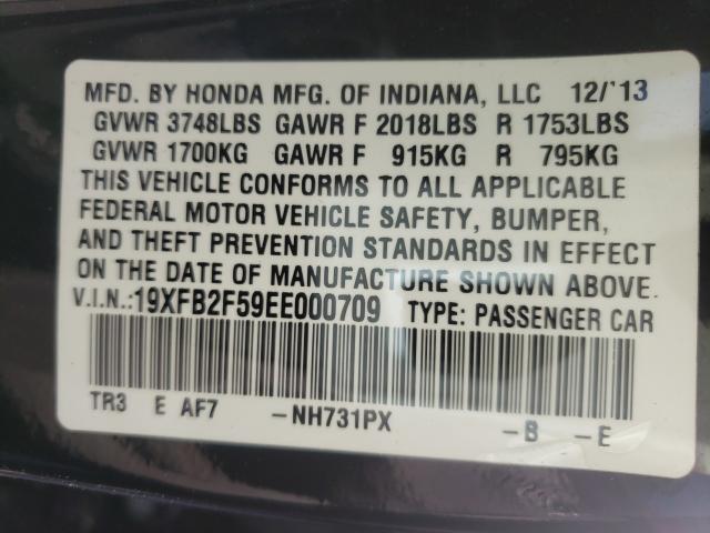 2014 HONDA CIVIC LX 19XFB2F59EE000709