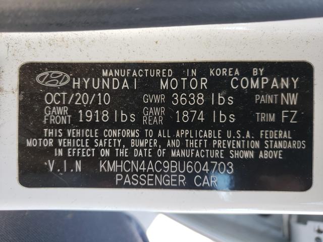 2011 HYUNDAI ACCENT GLS KMHCN4AC9BU604703