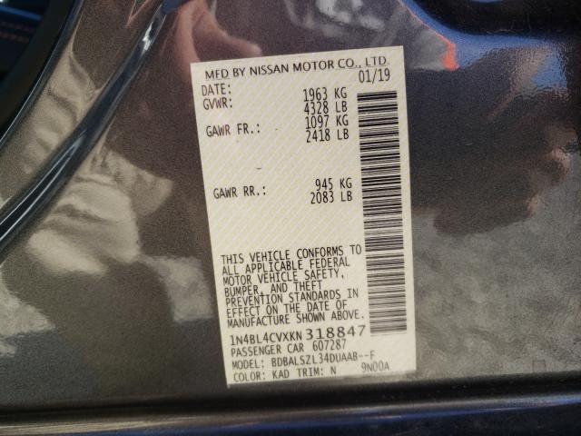 2019 NISSAN ALTIMA SR 1N4BL4CVXKN318847