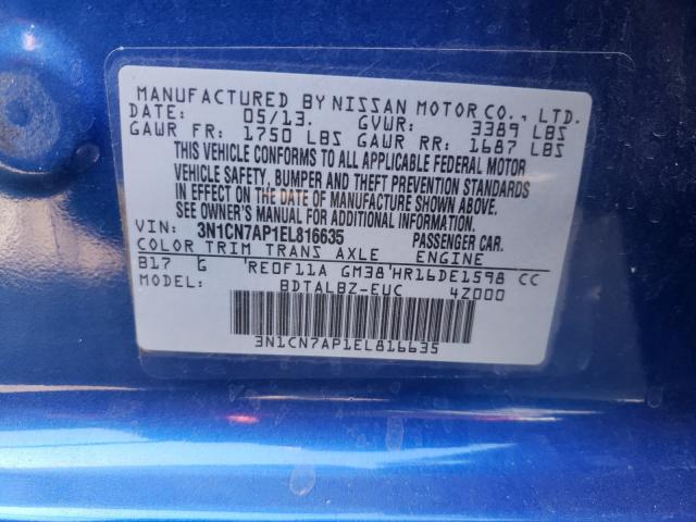 2014 NISSAN VERSA S/S 3N1CN7AP1EL816635