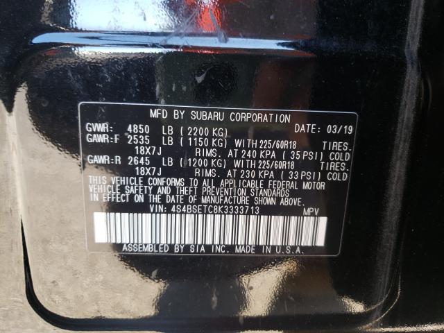 2019 SUBARU OUTBACK TO 4S4BSETC8K3333713