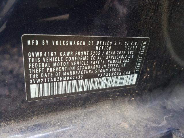 2017 VOLKSWAGEN GOLF S 3VW217AU2HM047732
