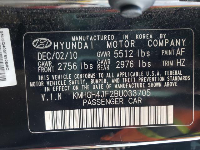 2011 HYUNDAI EQUUS SIGN KMHGH4JF2BU033705