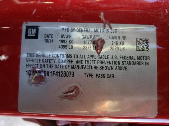 2015 BUICK VERANO CON 1G4PR5SK1F4128079