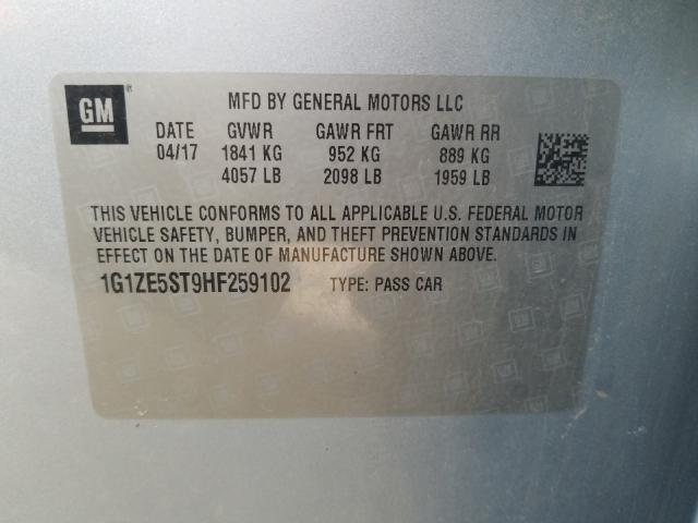 2017 CHEVROLET MALIBU LT 1G1ZE5ST9HF259102