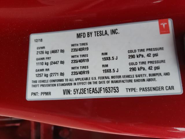 2018 TESLA MODEL 3 5YJ3E1EA5JF163753