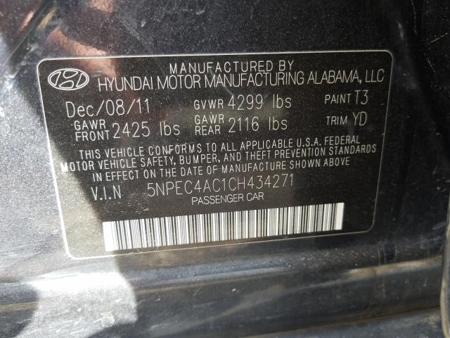 2012 HYUNDAI SONATA SE 5NPEC4AC1CH434271