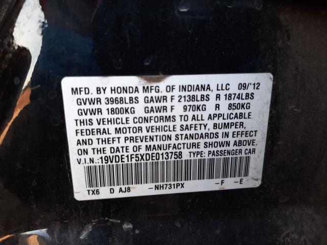 2013 ACURA ILX 20 PRE 19VDE1F5XDE013758