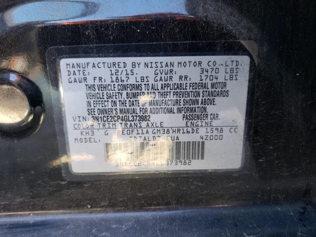 2016 NISSAN VERSA NOTE 3N1CE2CP4GL373982
