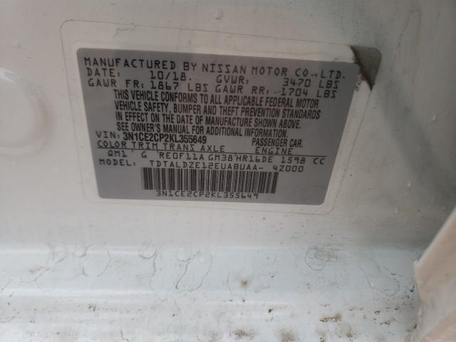 2019 NISSAN VERSA NOTE 3N1CE2CP2KL355649
