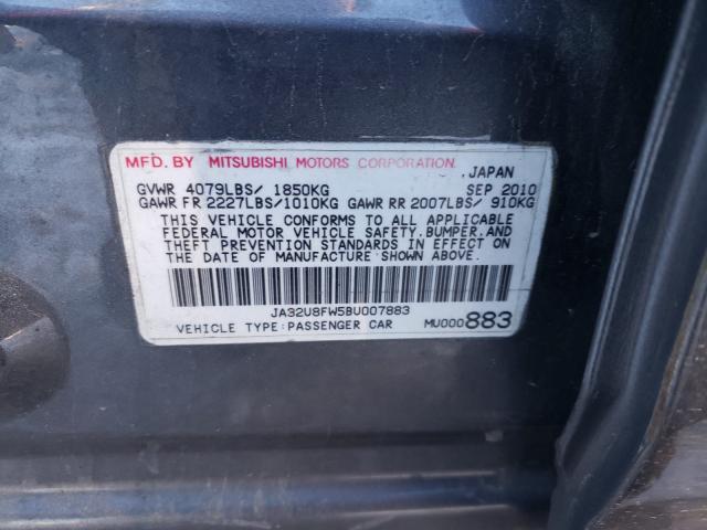 2011 MITSUBISHI LANCER GTS JA32U8FW5BU007883