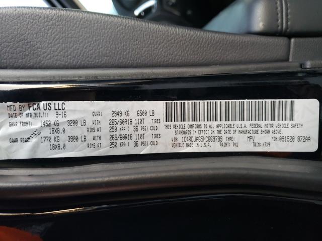 2017 DODGE DURANGO SX 1C4RDJAG5HC669789