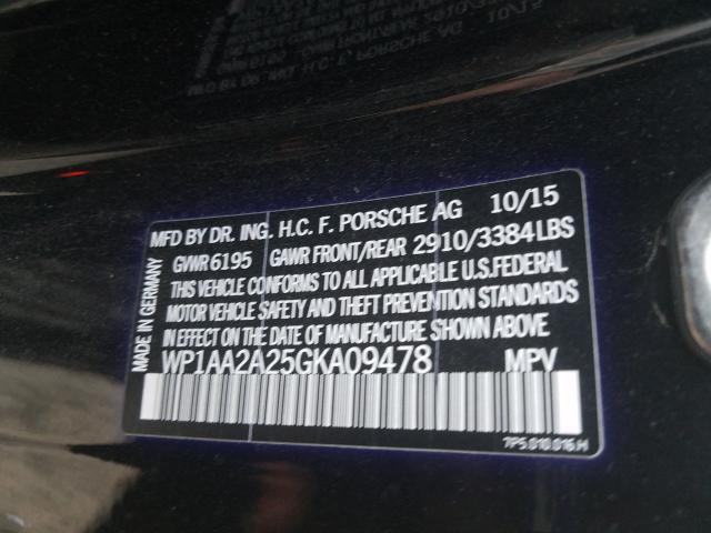 2016 PORSCHE CAYENNE WP1AA2A25GKA09478