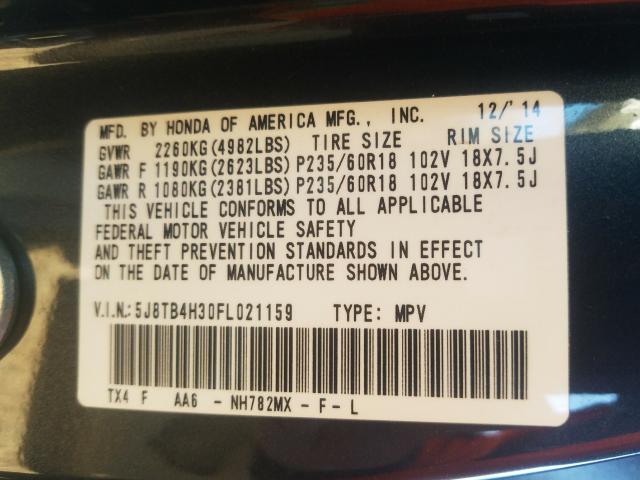 2015 ACURA RDX 5J8TB4H30FL021159