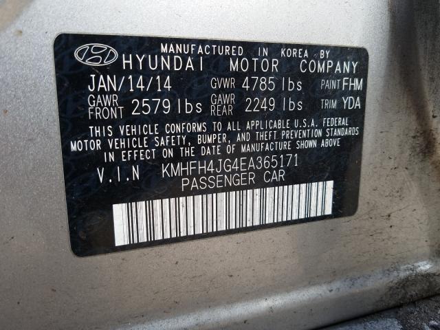 2014 HYUNDAI AZERA GLS KMHFH4JG4EA365171