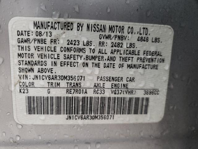 2013 INFINITI G37 JN1CV6AR3DM356071