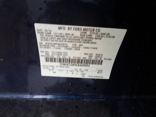 2016 FORD FLEX LIMIT 2FMGK5D89GBA09094