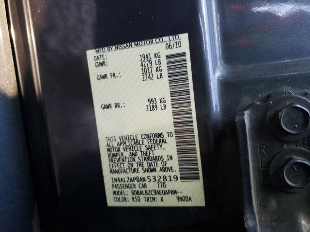 2010 NISSAN ALTIMA BAS 1N4AL2AP8AN532819